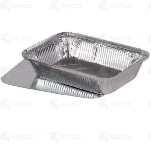 Форма алюминиевая Arttex R‑29L, L‑край, объём 1125 мл, алюминий, 225×175×35 мм, 100 шт./уп., 400 шт./кор. НФ-00001354