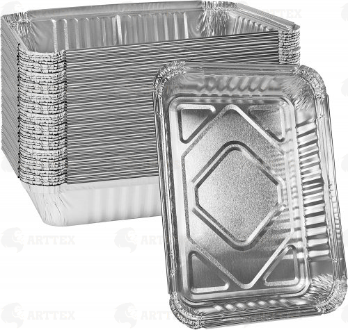 Форма алюминиевая Arttex R‑29L, L‑край, объём 1125 мл, алюминий, 225×175×35 мм, 100 шт./уп., 400 шт./кор. НФ-00001354