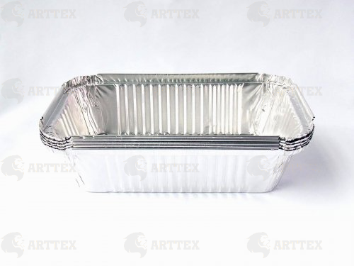 Форма алюминиевая Arttex R‑84L, L‑край, объём 900 мл, алюминий, 219×158×38 мм, 100 шт./уп., 600 шт./кор НФ-00001355