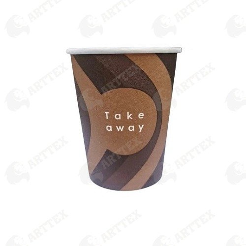 нф-00001201 arttex бумажный стакан take away , 350 мл, d90×h110 мм, 1000 шт/кор