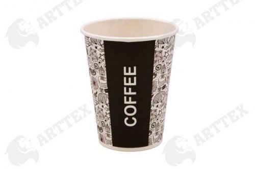 нф-00001207 arttex бумажный стакан coffee 350 мл, d90×h110 мм, 1000 шт/кор