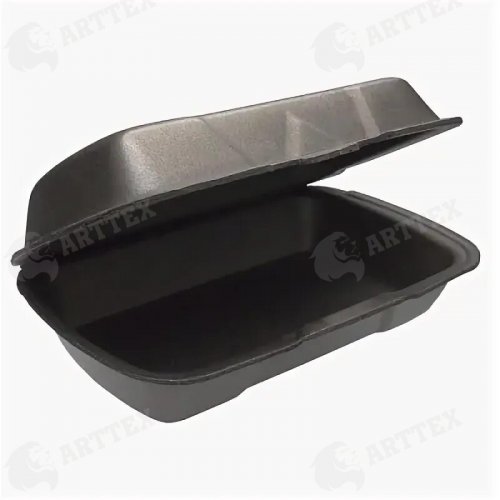 нф-00000402 arttex ланч-бокс лб-230 «эконом» (чёрный), впс, 235×145×70 мм, 100 шт./упак.