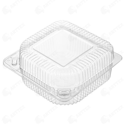 нф-00000389 arttex контейнер ип‑10 «ab» с крышкой, 120×120×60 мм, прозрачный, 600 шт./кор.