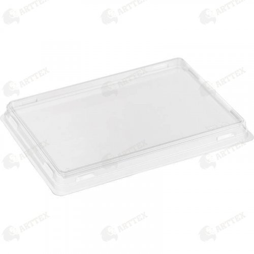 нф-00000023 arttex крышка плоская 175*130*13,5 мм для opsalad 500мл , прозрачный pet, 50шт/уп 600шт/кор