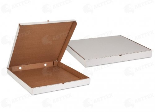 нф-00000030 arttex коробки под пиццу 400*400*40, гофрокартон т-23, самосборные, бел/беж 50шт/упак