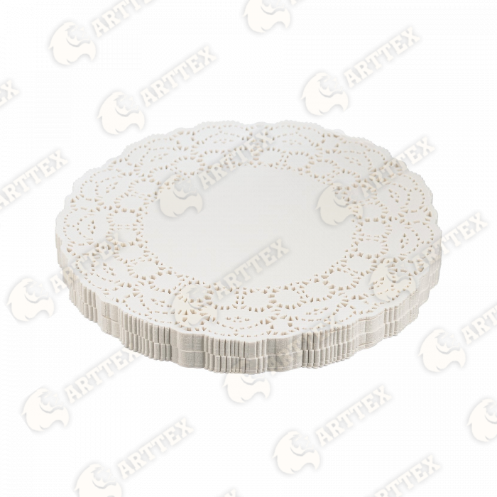 нф-00000217 arttex ажурные салфетки бумажные, d20см, бумага, 250шт/упак