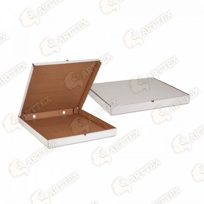нф-00000032 arttex коробки под пиццу 450*450*40, гофрокартон т-23, самосборная, бел/беж 50шт/упак