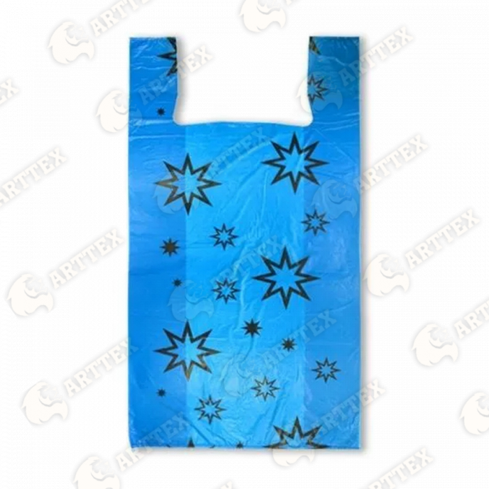 нф-00000308 arttex пакет‑майка «звезда», синий, пнд, 32×60 см, 65 шт./упак., 20 упак./меш.