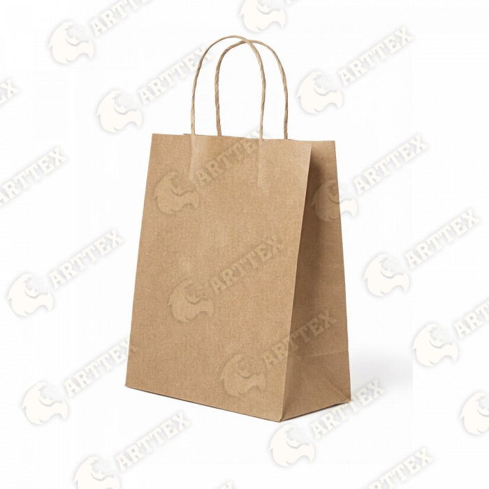 нф-00000468 arttex пакет бумажный с кручёными ручками, бурый, 70 г/м², 320×200×370 мм, 200 шт./кор.