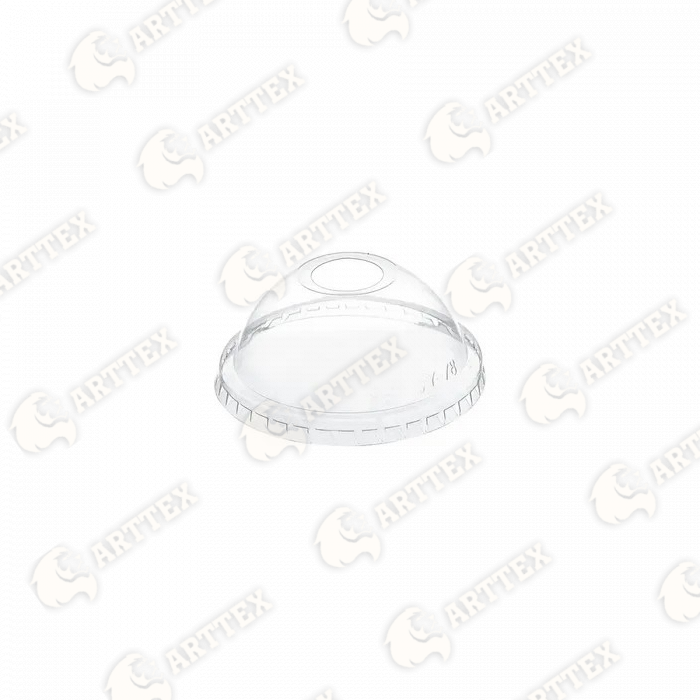нф-00000820 arttex крышка купольная с отверстием (cyclyc), пэт, прозрачная, d 98 мм, 50 шт./упак., 1000 шт./кор.