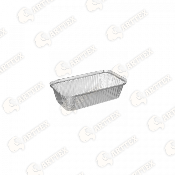 нф-00000897 arttex алюминиевая форма r13 new 201×110×49 мм 660 мл, прямоугольная , l‑образный край, пищевой алюминий, серебристый 50 шт/уп, 600 шт/кор