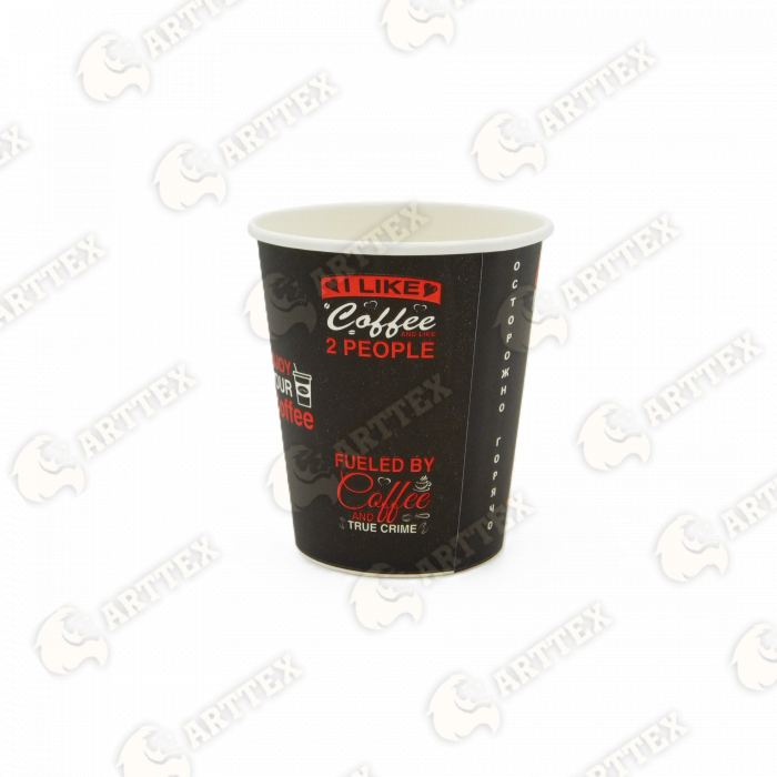 нф-00001139 arttex бумажный стакан, 250 мл, «coffe», бумага, (hm), d80/h90 мм, 1000 шт/кор