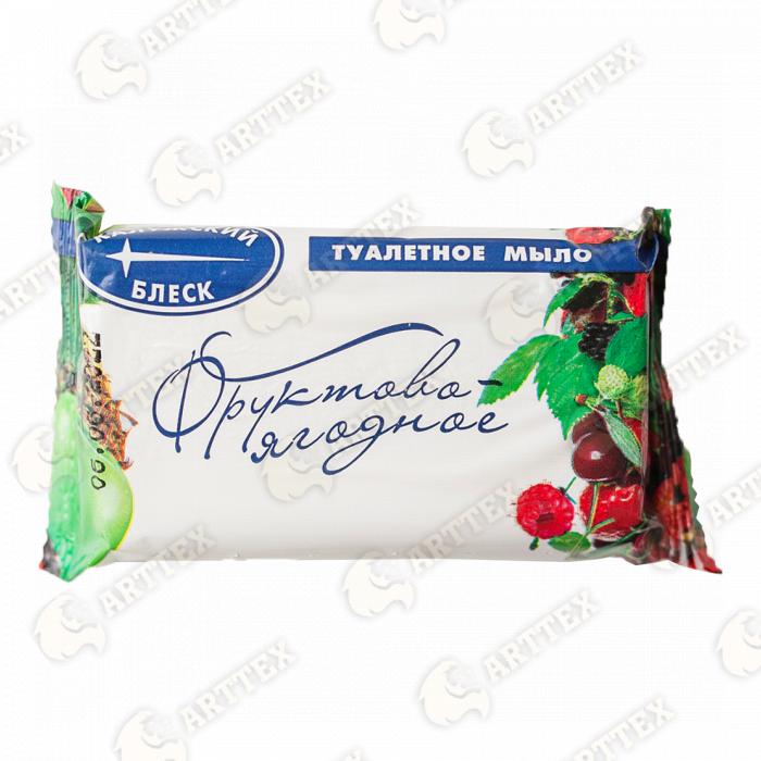 нф-00001180 arttex мыло туалетное, 90 г, натриевые соли жирных кислот, фруктово‑ягодный аромат, 72 шт/упак