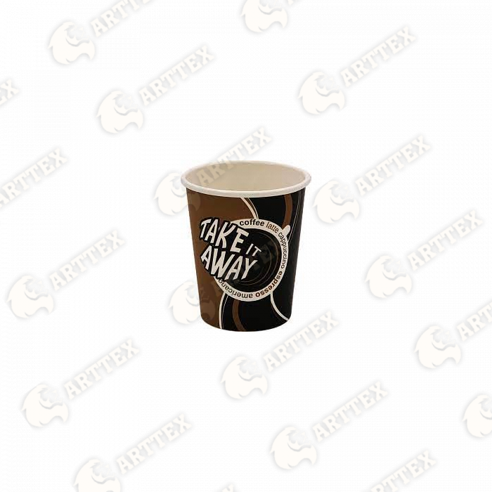 нф-00001190 arttex бумажный стакан take away, 165 мл, d70×h80 мм, ламинированный картон, 2000 шт/кор