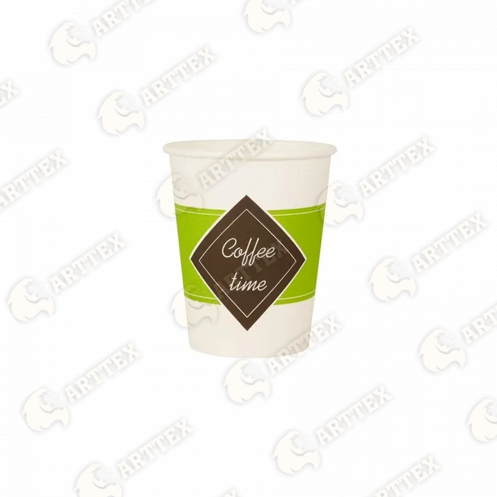 нф-00001211 arttex бумажный стакан coffee time, 350 мл, d90×h110 мм, 1000 шт/кор