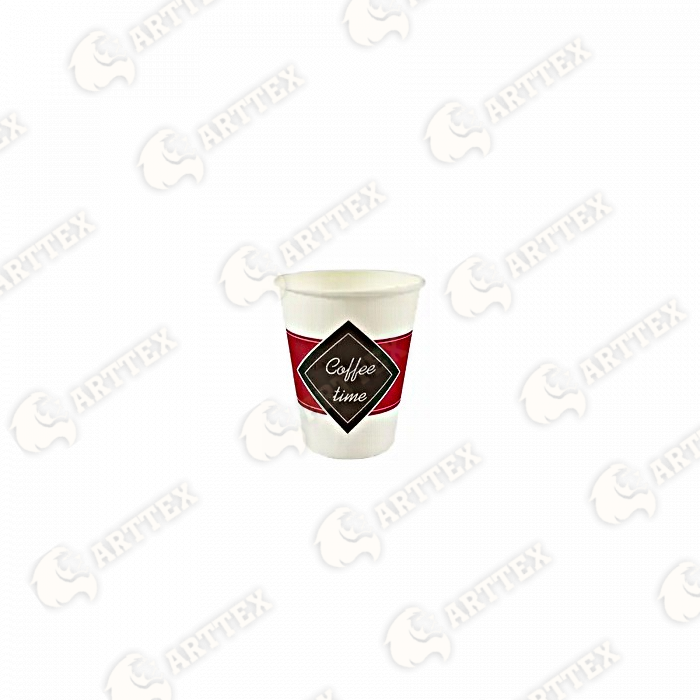 нф-00001266 arttex бумажный стакан coffe time 70×80 мм (d70, h80), ламинированный картон, 1 шт./упак, 2000 шт./кор.