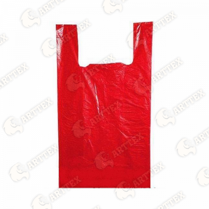 нф-00001302 arttex пакет‑майка arttex 25×45 см, пнд, 13 мкм, красный, 75 шт./упак, 50 упак./меш.