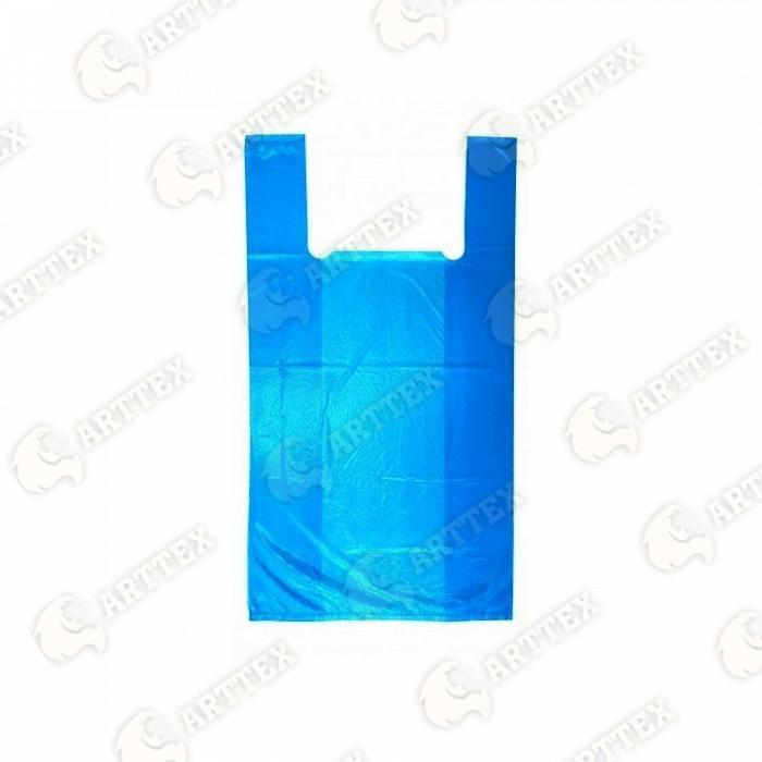 нф-00001312 arttex пакет‑майка arttex, 25×45 см, пнд, 9 мкм, синий, 50 шт./упак, 50 упак./меш