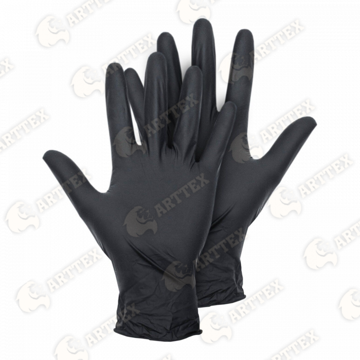 нф-00001022 arttex перчатки foxy‑gloves нитриловые s, чёрные , 100 шт/упак, 10 упак/кор