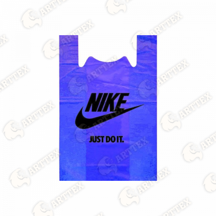 нф-00001422 arttex пакет‑майка arttex «найк» 30×55 см, пнд, 6,5 г, синий, 60 шт./уп., 20 уп./меш.